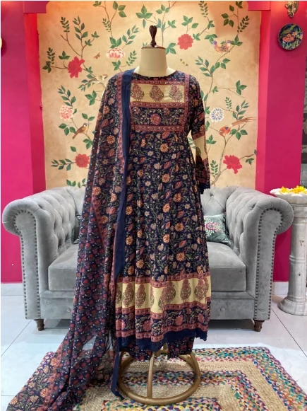 Pure cotton anarkali set