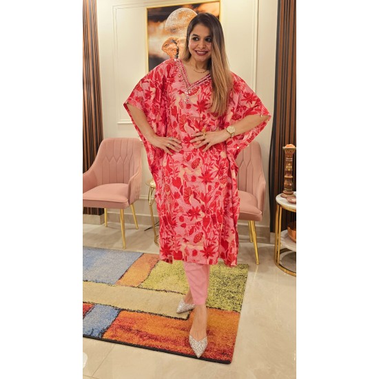 RED PINK KAFTAN 