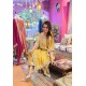 Yellow silk kaftan set 