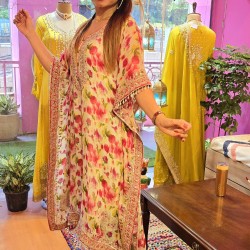 Pure georgette kaftan set