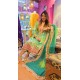 Green anarkali with dhoti set 