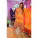 Orange Anarkali with dhoti set 