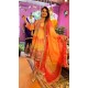 Orange Anarkali with dhoti set 