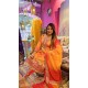 Orange Anarkali with dhoti set 