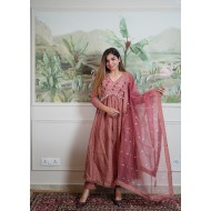 Mauve pink anarkali 