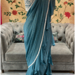 Pure chinnon drape saree